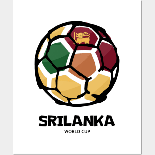 Sri Lanka Football Country Flag Posters and Art